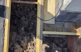 Création d'un chaînage plus pose d'un nouveau entourage de cheminée chantier effectué Bordeaux