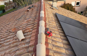 Remplacement d'un faîtage à sec par un closoir ventilé chantier effectué Arsac