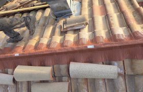 Remplacement d'un faîtage à sec par un closoir ventilé chantier effectué Arsac