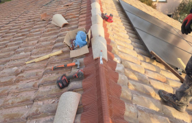 Remplacement d'un faîtage à sec par un closoir ventilé chantier effectué Arsac