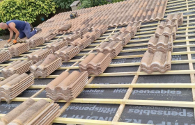 Pose d'un écran sous toiture remaniage travaux effectués Parempuyre