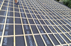 Pose d'un écran sous toiture remaniage travaux effectués Parempuyre